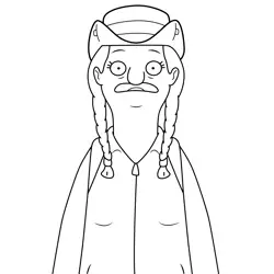 Delilah Bob's Burgers Free Coloring Page for Kids