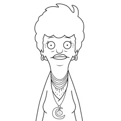 Dolores Bob's Burgers Free Coloring Page for Kids