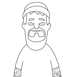 Donny Bob's Burgers Free Coloring Page for Kids