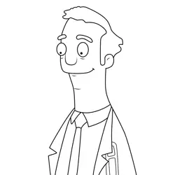 Dr. Chegler Bob's Burgers Free Coloring Page for Kids