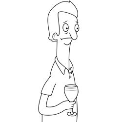 Ed Samuels Bob's Burgers Free Coloring Page for Kids
