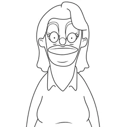 Elaine Bob's Burgers Free Coloring Page for Kids