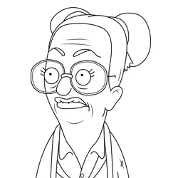 Ethel Bob's Burgers Free Coloring Page for Kids