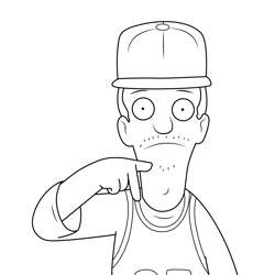 Flips Whitefudge Bob's Burgers Free Coloring Page for Kids