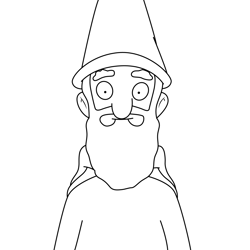 Frank Bob's Burgers Free Coloring Page for Kids