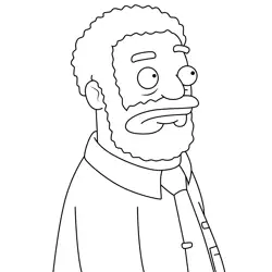 Fred Bob's Burgers Free Coloring Page for Kids