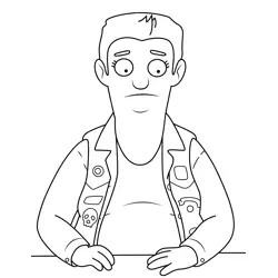 Goldie Bob's Burgers Free Coloring Page for Kids