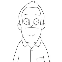 Graham Bob's Burgers Free Coloring Page for Kids