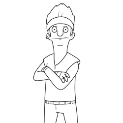 Griffin Bob's Burgers Free Coloring Page for Kids