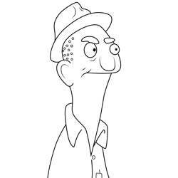 Harold Cranwinkle Bob's Burgers Free Coloring Page for Kids