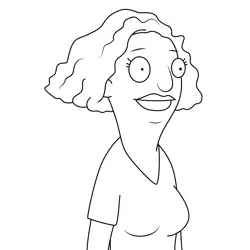 Helen Bob's Burgers Free Coloring Page for Kids