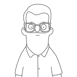Henry Haber Bob's Burgers Free Coloring Page for Kids