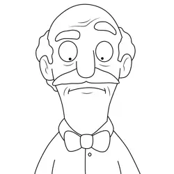 Horace Bob's Burgers Free Coloring Page for Kids