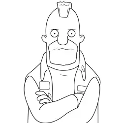 Ice Pick Bob's Burgers Free Coloring Page for Kids