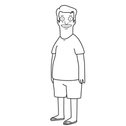 Jack Conway Bob's Burgers Free Coloring Page for Kids