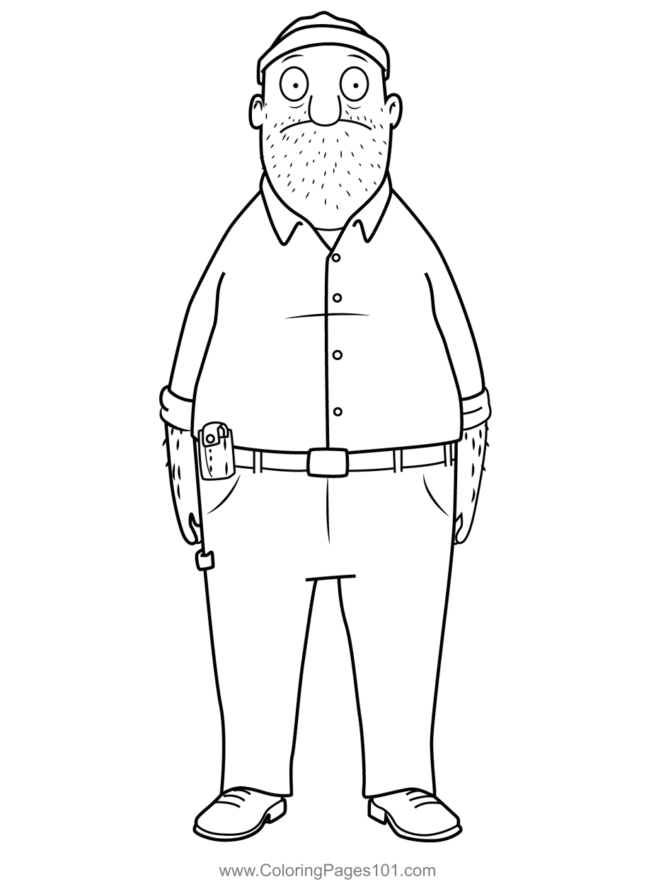 Teddy Bob's Burgers Coloring Page for Kids - Free Bob's Burgers