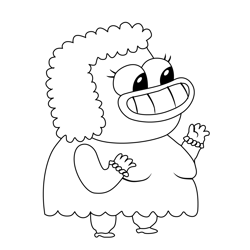 Buhdeuce's Mom From Breadwinners Free Coloring Page for Kids