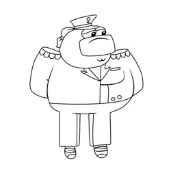 Captain Goosington From Breadwinners Free Coloring Page for Kids