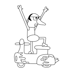 Hotshot From Breadwinners Free Coloring Page for Kids