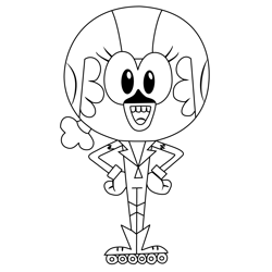 Ketta From Breadwinners Free Coloring Page for Kids