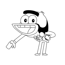 Mr Pumpers From Breadwinners Free Coloring Page for Kids