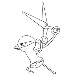 Ninja Barber From Breadwinners Free Coloring Page for Kids