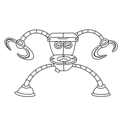 Robo Toilet 30000 From Breadwinners Free Coloring Page for Kids