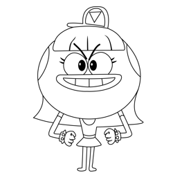 Zoona From Breadwinners Free Coloring Page for Kids