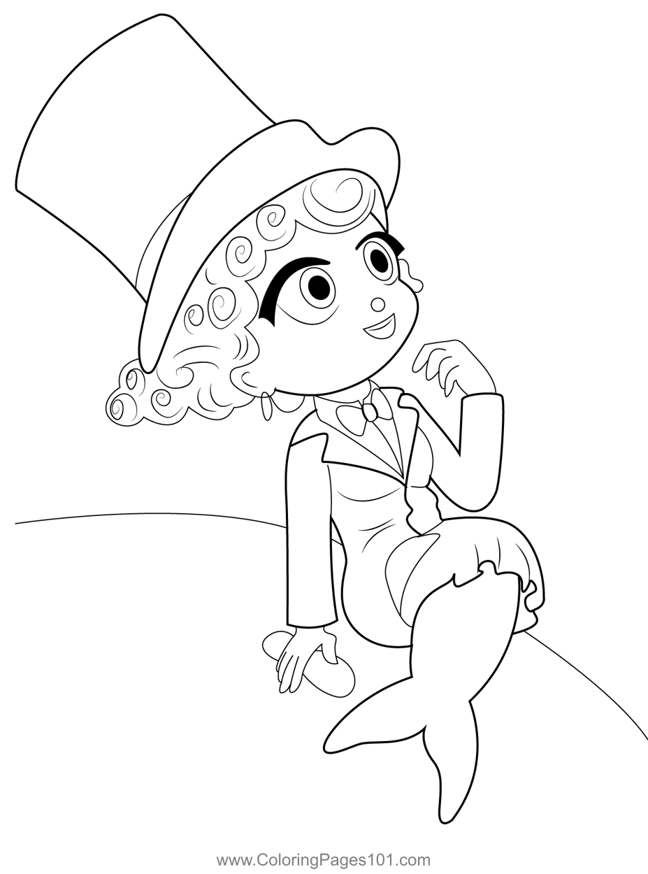 Beautiful Deema Coloring Page for Kids Free Bubble Guppies Printable