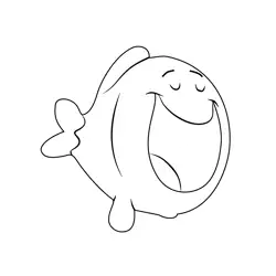 Big Blue Fish From Bubble Guppies Free Coloring Page for Kids