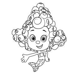 Deema From Bubble Guppies Free Coloring Page for Kids