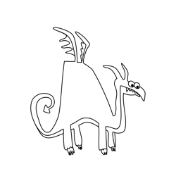 Dragon From Bubble Guppies Free Coloring Page for Kids