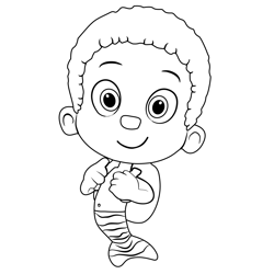 Goby From Bubble Guppies Free Coloring Page for Kids
