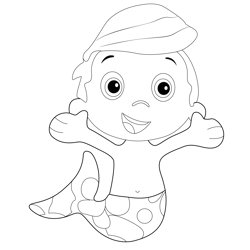 Happy Gil Free Coloring Page for Kids