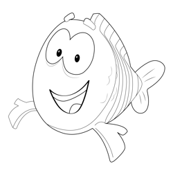 Happy Mr. Grouper Free Coloring Page for Kids