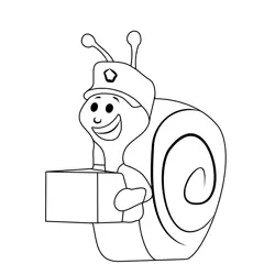 Mail Carrier Snail From Bubble Guppies Free Coloring Page for Kids