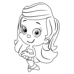 Molly From Bubble Guppies Free Coloring Page for Kids