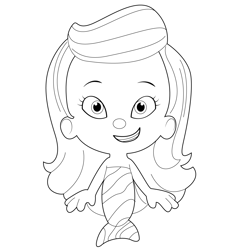 Oona Beautiful Hair Free Coloring Page for Kids
