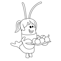 Sandy From Bubble Guppies Free Coloring Page for Kids