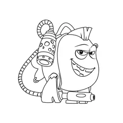 Sid Fishy From Bubble Guppies Free Coloring Page for Kids