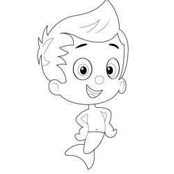 Smiling Gil Free Coloring Page for Kids