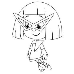 Stylee From Bubble Guppies Free Coloring Page for Kids