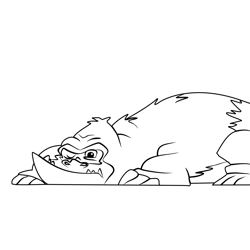 The Gorillagator From Bubble Guppies Free Coloring Page for Kids