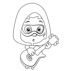 Under Guppy From Bubble Guppies Free Coloring Page for Kids