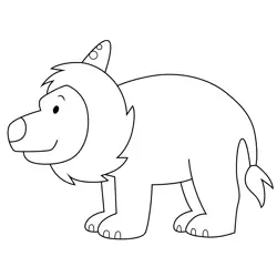 Barry the Lion Bumba Free Coloring Page for Kids
