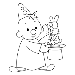 Bumba Doing the Rabbit Trick Bumba Free Coloring Page for Kids