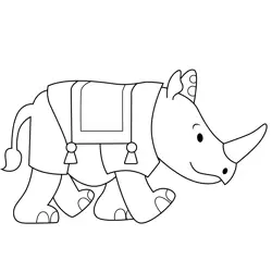 Bumbum the Rhinoceros Bumba Free Coloring Page for Kids