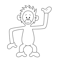 Harry the Monkey Bumba Free Coloring Page for Kids