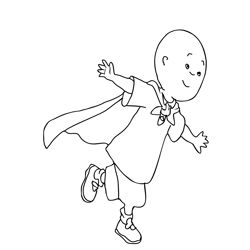 Caillou 1 Free Coloring Page for Kids