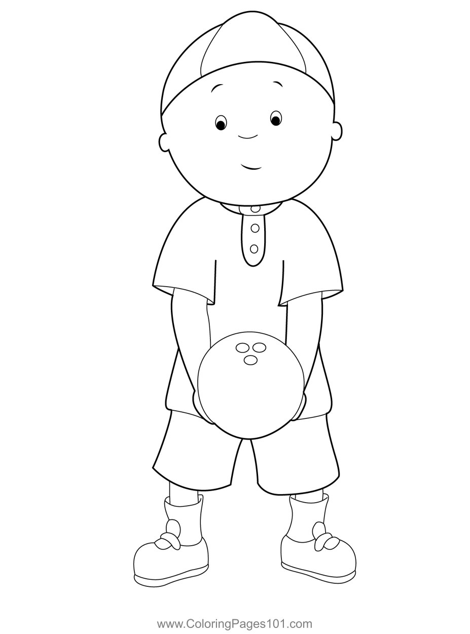Caillou Playing With Bowling Ball